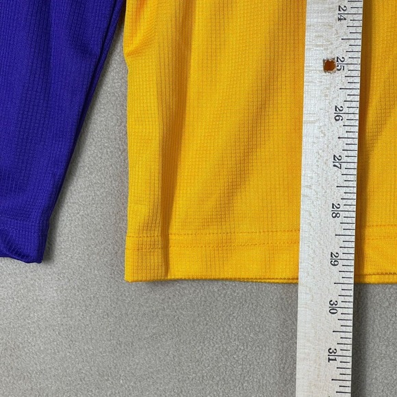 NBA Lakers Long Sleeve Shirt‎ Adult Large Yellow/Purple Basketball Jersey Mens - Picture 5 of 11